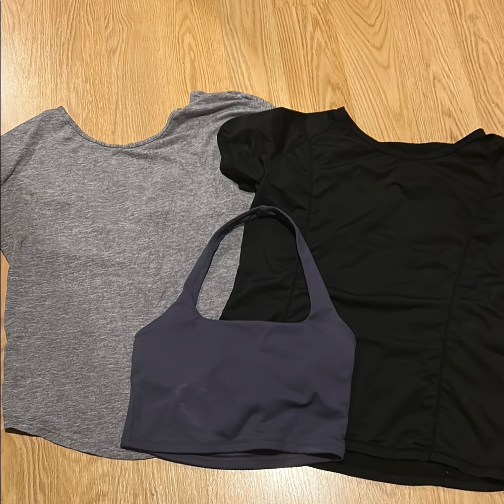Stylish Women's Black and Gray Tops Set